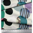 thumbnail image 3 of Soimoi Toile de Coton Texture & Coloré Points Impression Tissu à Coudre Yard 56 Pouces de Large, 3 of 3