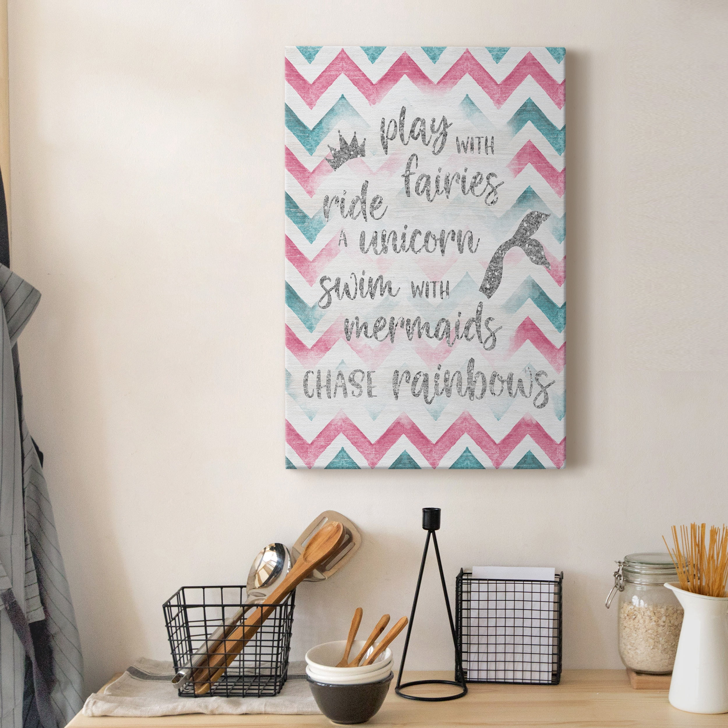 Fairies Unicorns Mermaids Premium Gallery Wrapped Canvas - Ready to Hang - 18 x 27