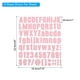 thumbnail image 2 of Kit de letras y números de vinilo Uxcell, calcomanías autoadhesivas para buzón, señal en color rosa, 486 piezas, 6 hojas, 2 of 6