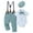 Blue, variant on WESIDOM Baby Boy Clothes Suit 0-24M Infant Gentleman Wedding Outfit, Shirt+Bowtie+Beret+Suspender Pants Clothing Set