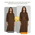 thumbnail image 4 of Maikun Women Wide Belts for Ladies Thick Suede Belt with Gold Buckle Brown Belt for Women, 4 of 5