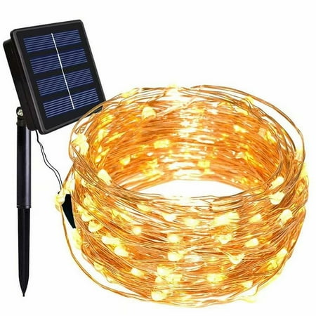 200 Led 72ft Solar String Lights 8 Modes Ed Copper Wire Fairy Ip65 Waterproof Indoor Outdoor Lighting For Home Garden Party Path