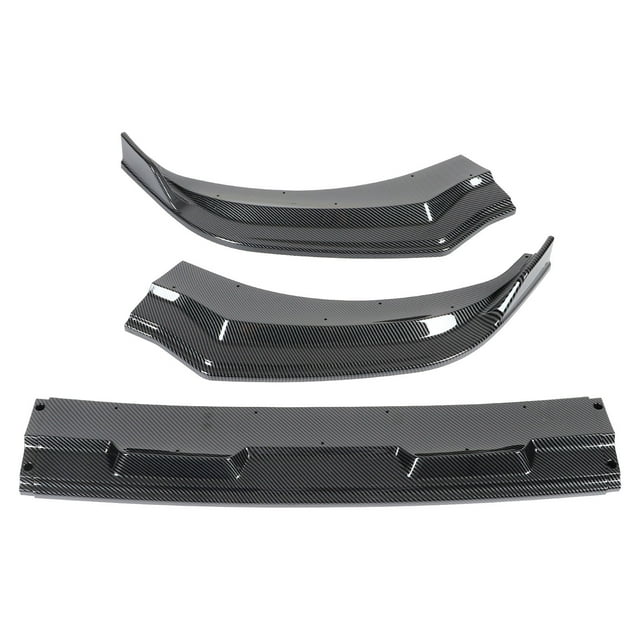 Lower Bumper Spoiler, Stylish Decoration Anti Collision Front Bumper Lip Scratch Protection Carbon Fiber Style For Car