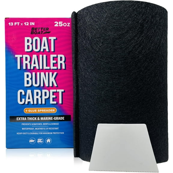 Boat Trailer Bunk Carpet for Boat Trailers Black Marine Carpet Boat Bunk Carpet for Trailer Bunk Board Runners Boat Carpet & Boat Lift Bunk Carpeting Replacement Bunker Material Covers 12 inch x 13Ft