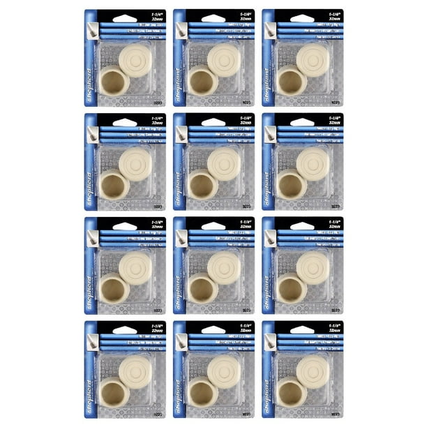 Shepherd Hardware Rubber Leg Tips 11/4 in White 2 Count, 12Pack