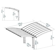 Palram - Canopia Arizona Wave Double Wings 19' x 16' Carport - Gray