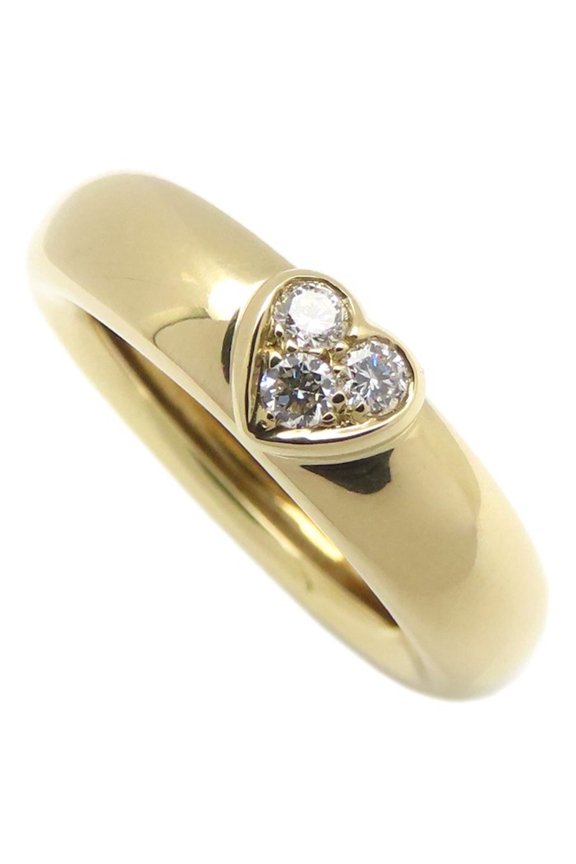 Pre-Owned TIFFANY&Co. Tiffany Friendship Ring, Diamond Heart Motif, 18K Yellow Gold, 295733