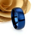 thumbnail image 2 of Men's Women's Tungsten Wedding Band Engagement Ring 8mm Brushed Blue Ring, SZ 9.5, 2 of 3