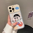thumbnail image 4 of Crayon Shin chan Mirror Funda Para Teléfono iPhone 6 6S 7 8 Plus 11 12 13 14 Pro MAX Mini 11Pro X XR XS SE 2020 De Dibujos Animados Girada Suave Protector De Silicona Flip Over Cover, 4 of 4