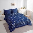 thumbnail image 3 of Castle Fairy Adults Female Men Abstract Bohemian Paisley Bedding Comforter Set 7-Piece,Hippie Boho Mandala King Bedding Sets,Vintage Exotic Retro Aesthetic Ultra Soft Bed Sheets, 3 of 8