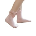 thumbnail image 3 of Kmbangi Kids Socks Toddler Solid Color Short Tube Socks with Big Bowknot, 3 of 9