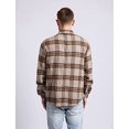 thumbnail image 4 of Men‘s Casual Cotton Plaid Shirts Long Sleeve Button-Down Flannel Overshirt Jacket, 4 of 6