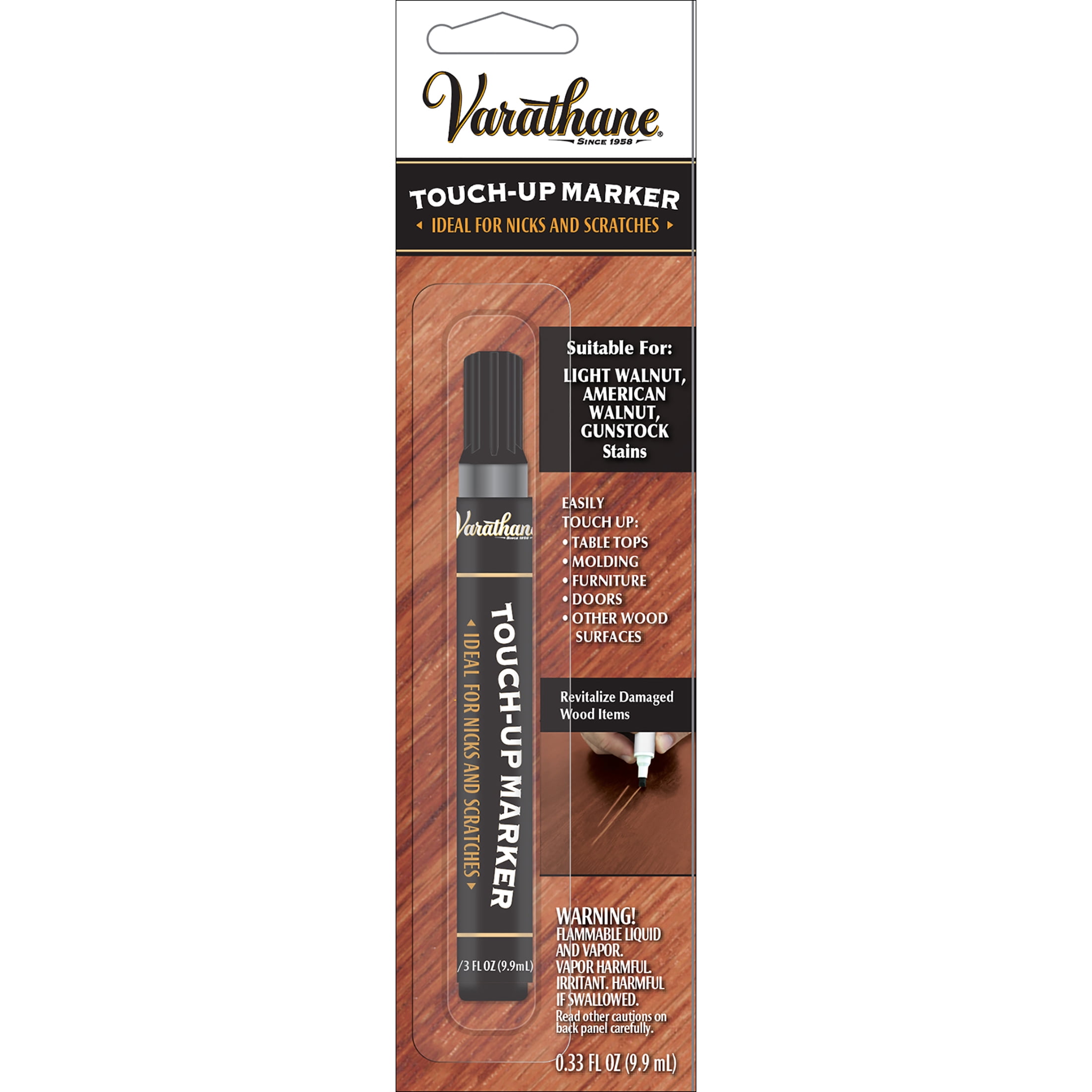 Varathane .33 oz. Dark Walnut Wood Stain Furniture & Floor Touch-Up Marker  340253 - The Home Depot