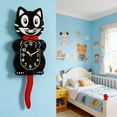 thumbnail image 4 of Wagging Tail Cat Wall Clock Style, Decor Clock Cute Cat Shaped,Quartz Clock Perfect For Children's Room Decoration + Precise Timekeeping(Please Bring 2 AA Batteries), 4 of 6