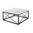 thumbnail image 1 of Steve Silver Skyler White Marble Top Square Cocktail Table, 1 of 5