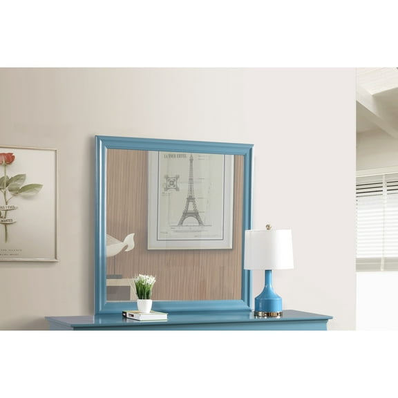 Glory Furniture Louis Phillipe Bedroom Mirror Teal