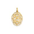 thumbnail image 1 of 14k Yellow Gold # 25 in Oval Pendant, 1 of 5