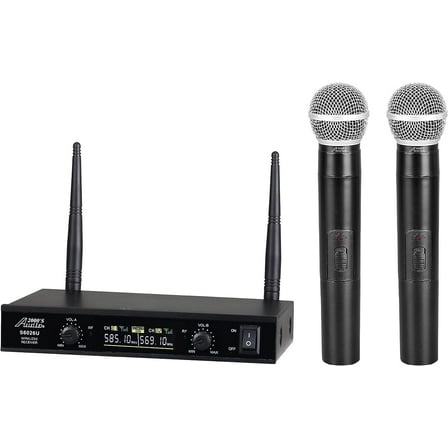 Audio2000'S S6026 Two-Channel System with Two Handheld Wireless Microphones C93