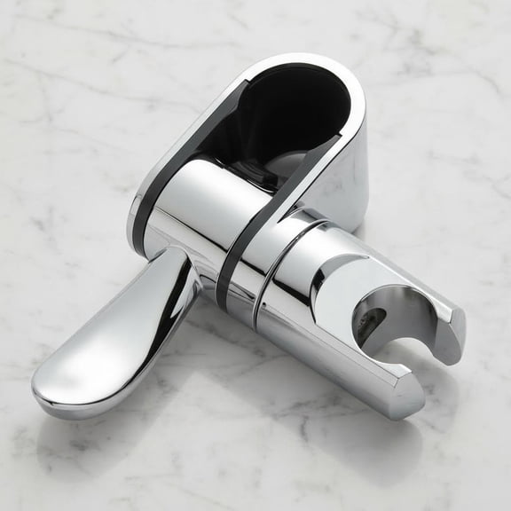 ADA Handshower Shower Grab Bar Head Holder, Universal Fit Hand Held Shower Bracket for Grab Bar, Detachable Bathroom Replacement, 360 Degree Rotation Sprayer Holder, Chrome