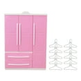 thumbnail image 2 of Zxpjkyu Doll Openable Wardrobe Closet with Cloth Hanger Decorations Lovely Birthday Gift Style B, 2 of 9