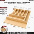 thumbnail image 3 of Rev-A-Shelf Natural Maple Right Size Utensil Drawer Insert, 16-1/4" x 19-1/2", 3 of 10