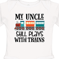 thumbnail image 4 of Inktastic My Uncle Still Plays with Trains Boys or Girls Long Sleeve Baby Bodysuit, 4 of 5