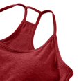 thumbnail image 6 of Ladies Sleeveless Camisoles Detachable Feature Adjustable Thin Straps Light Stretchy Shirts for Casual Shopping Resting Sports Lightweight Sleeveless Tanks (Wine,L), 6 of 8