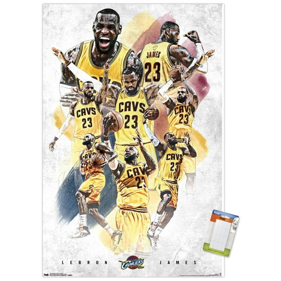 NBA Cleveland Cavaliers - Lebron James 15 Wall Poster, 14.725" x 22.375"