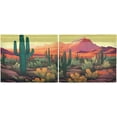thumbnail image 3 of FREEAMG 36 Inch Length Kitchen Curtains Desert Cactus 2 Panels Half Window Sheer Curtains Rod Pocket Farmhouse Short Drapes for Bathroom Cafe Basement, 3 of 7