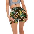 thumbnail image 3 of Women’s High Waisted Floral Yoga Shorts, Workout Biker Shorts for Fitness, 3 of 5
