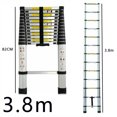 New 3.8m 12.5FT Extension Telescoping Aluminium Escalera Telescopic