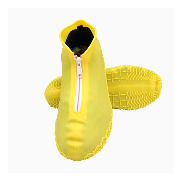 Guardurnaity 1 par de cubiertas de silicona para zapatos Unisex para mujer y hombre, cubiertas impermeables para zapatillas, Protector de lluvia, accesorio Accesorios de calzado Amarillo M cremallera Guardurnaity AP012537-11