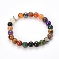 thumbnail image 2 of Natural & Mixed Stone Beaded Stretch Bracelets Mixed Stone Round Mixed color 2-1/8 inch(55mm) Bead: 8~9mm, 2 of 3