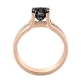 thumbnail image 4 of 3.20 CTW 14K Rose Gold Black Diamond Ring with Diamonds Bridge Vintage Promise, 4 of 4