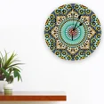 thumbnail image 2 of Morocco Arabesque Colors Bedroom Wall Clock Large Modern Kitchen Dinning Round Wall Clocks Watches Living Room Watch Home Decor（14 Inch）, 2 of 6