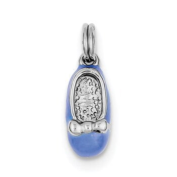 Bonyak Jewelry Sterling Silver Rhodium-platedEnamel Beach Chair Charm