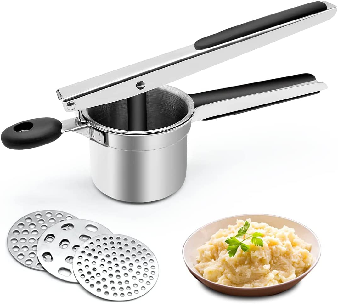 Potato Ricer,Ricer For Mashed Potatoes, Spaetzle Maker With 3