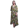 thumbnail image 1 of Bimba Kaftan Floral pour Femmes, Tenue d'Intérieur de Vacances, Robe Maxi, Couvre-Maillot de Plage - 4X-5X, 1 of 5