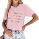 thumbnail image 2 of Camiseta clásica de algodón para mujer: top informal de manga corta y cuello redondo con frase inspiradora, 2 of 8