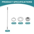 thumbnail image 3 of 5pcs M5x150mm Double End Threaded Stud Screw Bolt with Nuts and Washers, 3 of 6