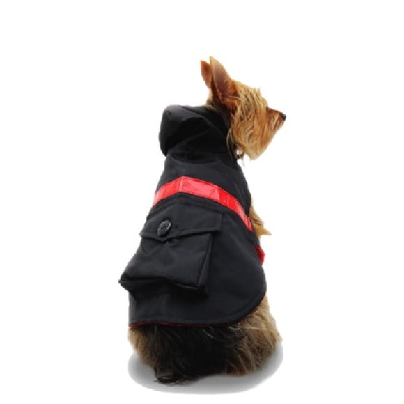 Impermeable Reflejante Negro Pet Pals REFLENEG00 Talla 00