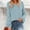 Blue, variant on Aloohaidyvio Sweaters for Women,Women Casual Fashion Solid Hollow Out Pullover Long Sleeve Round-Neck Sweater