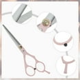 thumbnail image 3 of Unique Bargains 1 Pc Flat Shears Hair Cutting Scissors for Hair Styling Pink Silver Tone, 3 of 7