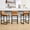 Caramel Brown, variant on Bar Stools Set of 3, Upholstered Faux Leather Counter Height Barstools with Low Back and Thickened Metal Legs, Modern Bar Chairs for Kitchen Island, Bar (Black, 3Pcs 26" Counter Stools)