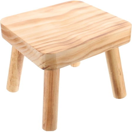 BESPORTBLE Portable Wooden Step Stool Small Stool for Bedroom Kitchen Step Stools