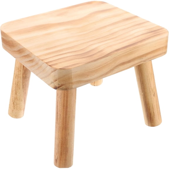 BESPORTBLE Portable Wooden Step Stool Small Stool for Bedroom Kitchen Step Stools