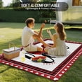 thumbnail image 4 of Happy Valentine's Day Outdoor Rug for Patio/Deck/Porch, Non-Slip Large Area Rug 5 x 8 Ft, Red Black Love Heart Romance Plaid Indoor Outdoor Rugs Washable Area Rugs, Camping Rug Carpet Runner, 4 of 8