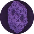 thumbnail image 1 of Ahgly Company Machine Washable Indoor Round Transitional Deep Purple Area Rugs, 8' Round, 1 of 7