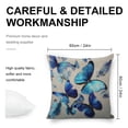 thumbnail image 2 of Many blue butterflies are dreamy Linen toss pillowcase Decoration pillowcase Gift preferred 24x24" Cushion cover 4 set Sofa pillowcase Sofa bedroom living room car, 2 of 8