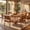 Tan/Natural, variant on Safavieh Couture Hutson Modern Leather Dining Arm Chair, Tan/Natural